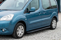 Peugeot Partner Tepee 2008–2018 Bočné nášľapy Bosphorus Black (2 ks, hliník) fotografia 1