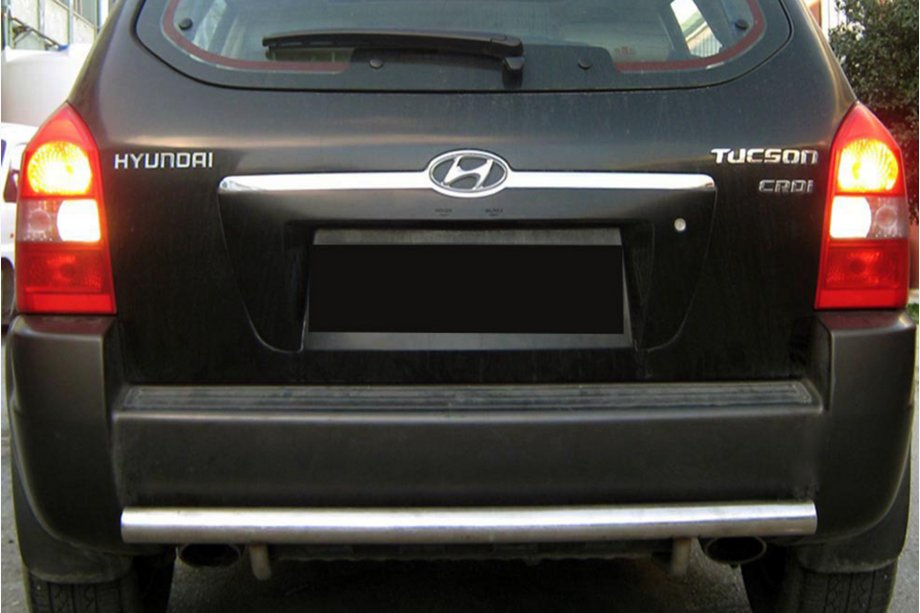 Hyundai Tucson JM 2004– Zadný ochranný oblúk AK002 (nerez) Fotografia 3