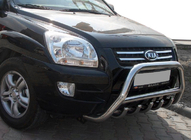 Kia Sportage 2004–2010 Predný ochranný rám WT003 (nerez) fotografia 6