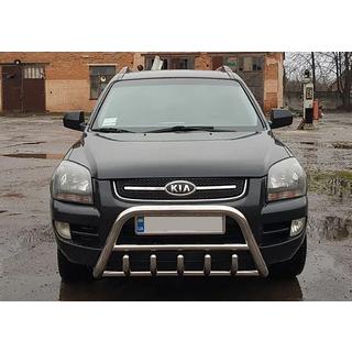 Predný ochranný rám WT003 (nerez) Kia Sportage 2004–2010 fotografia 4