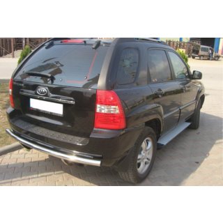 Zadný ochranný oblúk AK002 (nerez) Kia Sportage 2004–2010 fotografia 2