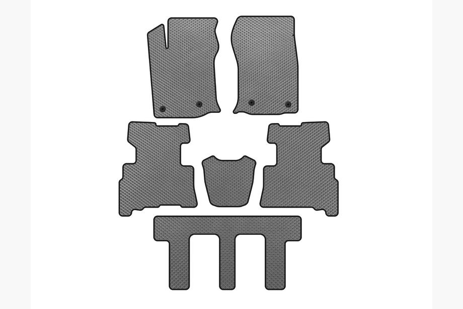 Toyota 4Runner 2009–2024 EVA rohože do interiéru (3 rady, 2014-2024, 7-miestne, sivé) Image