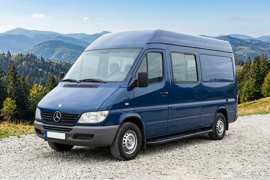 Mercedes Sprinter W901/902/903/904/905 1995–2006 Bočné nášľapy Bosphorus Black (2 ks, hliník) Image