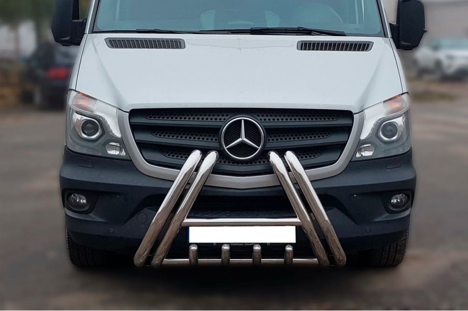 Mercedes Sprinter W906 2006–2018 Predný ochranný rám F1-01 (2013-2018, nerez) Fotografia 1