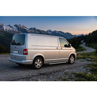 Bočné nášľapy Duru (2 ks, hliník) Volkswagen T5 Transporter 2003–2010 fotografia 2
