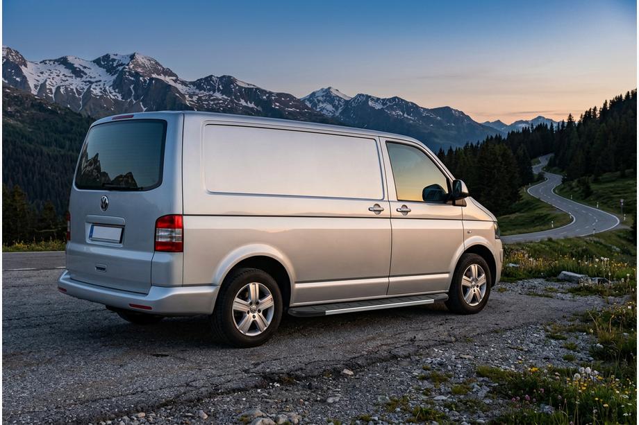 Volkswagen T5 Transporter 2003–2010 Bočné nášľapy Duru (2 ks, hliník) Fotografia 2