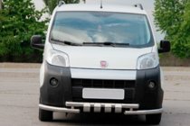 Fiat Fiorino/Qubo 2008–2024 Predný ochranný rám Shark (nerez) fotografia 1