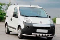 Fiat Fiorino/Qubo 2008–2024 Predný ochranný rám Shark (nerez) fotografia 2