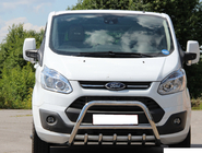 Ford Custom 2013–2022 Predný ochranný rám WT003 (nerez) fotografia 1
