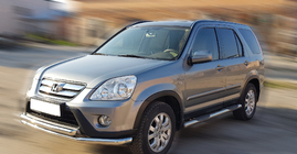 Honda CRV 2001–2006 Predný ochranný rám ST014 (nerez) Ø60/42 mm fotografia 3