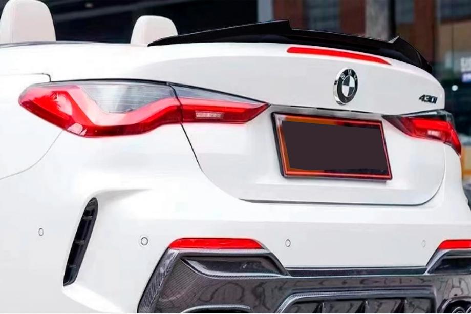 BMW 4. séria G22/23/26 2020– Spojler v štýle M4 (pre G23, čierny lesklý) Fotografia 1