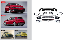 Volkswagen Golf 8 2019– Sada bodykitu GTI (pre R-Line) fotografia 1