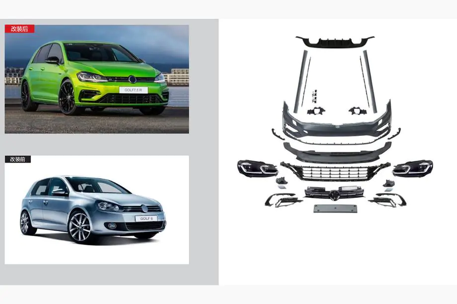 Volkswagen Golf 6 2008–2014 Facelift kit pre Golf 7R 2021+ Image
