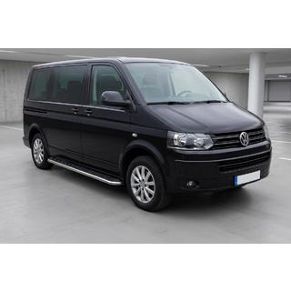 Bočné prahy Maydos V1 (2 ks, hliník ↗ nehrdzavejúca oceľ) Volkswagen T5 2010–2015 fotografia 1