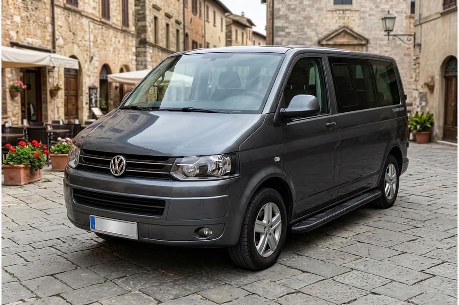 Volkswagen T5 2010–2015 Bočné nášľapy Bosphorus Black (2 ks, hliník) Dlhý rázvor Image