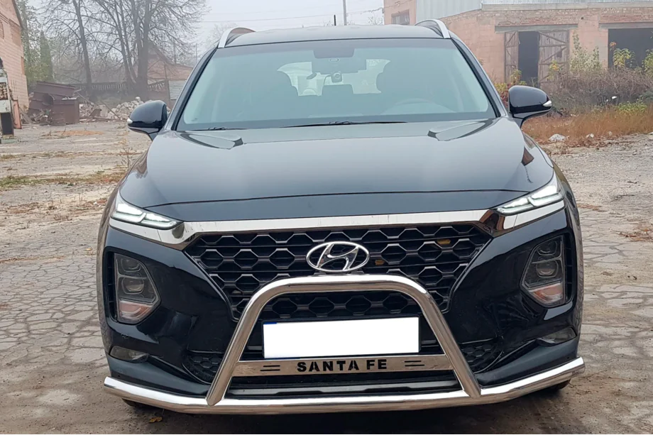 Hyundai Santa Fe 4 2018–2023 Predný ochranný rám "s fúzmi" WT006 (nerez) Image