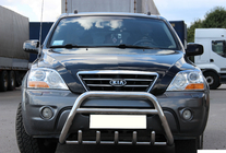 Kia Sorento I BL 2002–2009 Predný ochranný rám WT003-2 (nerez) fotografia 1