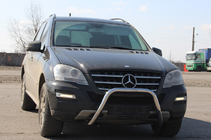 Mercedes ML W164 2005–2011 Predný ochranný rám WT006 (nerez) fotografia 1