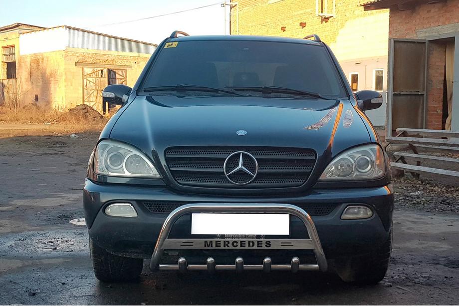 Mercedes ML W163 1997–2005 Predný ochranný rám WT004 (nerez) Fotografia 2