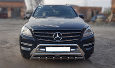 Mercedes GLE/ML class W166 2011–2018 Predný ochranný rám WT003 (nerez) fotografia 1