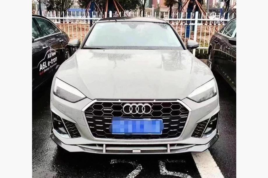 Audi A5 2016–2025 Predný nárazníkový lip spojler Lip V4 (pre S-Line 2021-2025, karbón) Image