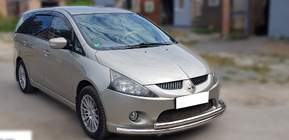 Mitsubishi Grandis 2003–2011 Predný ochranný rám ST014 (nerez) Ø60/60 mm fotografia 3