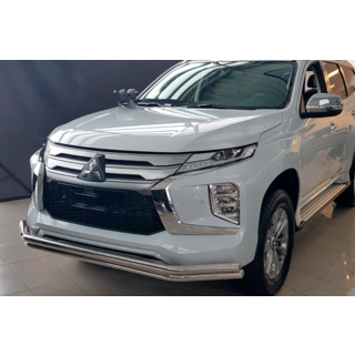 Predný ochranný rám F3-60 (2020+, nerez) Mitsubishi Pajero Sport 2015– fotografia 2