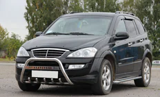 SsangYong Kyron 2005–2014 Predný ochranný rám WT004 (nerez) fotografia 3