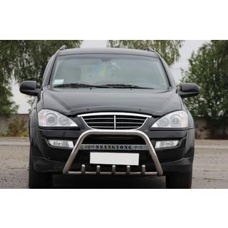 Predný ochranný rám WT004 (nerez) SsangYong Kyron 2005–2014 fotografia 1