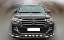 Toyota Land Cruiser 200 2007–2021 Predný ochranný rám ST015 (2015+, nerez) fotografia 1