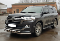 Toyota Land Cruiser 200 2007–2021 Predný ochranný rám ST015 (2015+, nerez) fotografia 3
