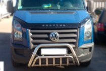 Volkswagen Crafter 2006–2016 Predný ochranný rám WT002 (nerez) fotografia 2