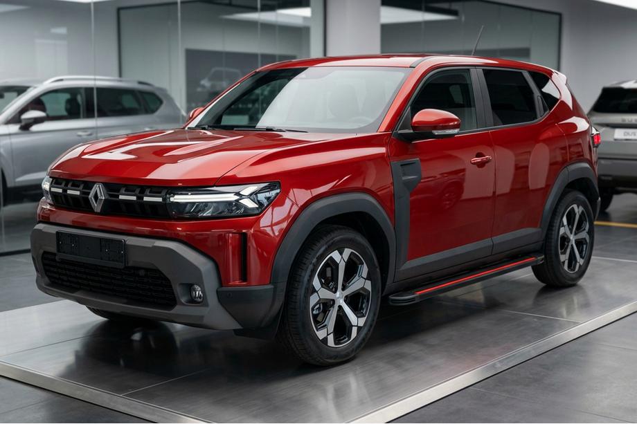 Renault Duster 2024– Bočné prahy Maya Red (2 ks., hliník) Image