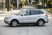 Hyundai Santa Fe 2 2006–2012 Bočné nášľapy Allmond Black (2 ks, hliník) fotografia 1