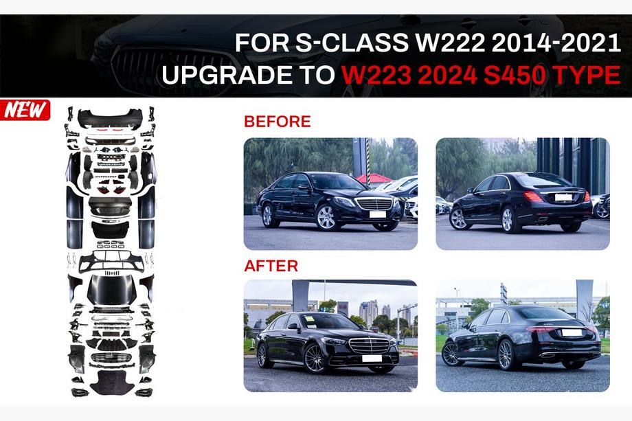 Mercedes S-class W222 2013–2022 Facelift kit pre W223 AMG Line (s kľučkami dverí a vložkami) Image