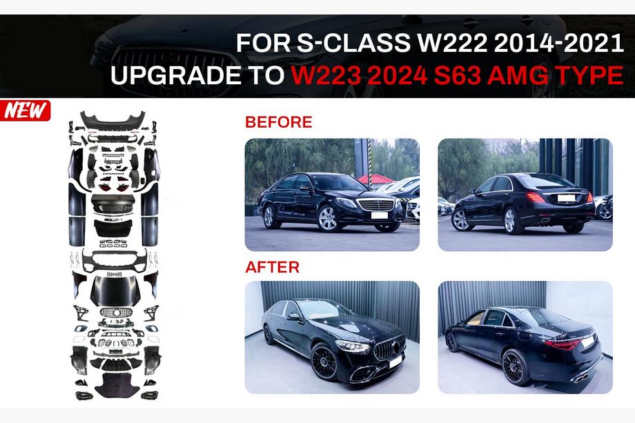 Mercedes S-class W222 2013–2022 Facelift kit pre W223 S63 AMG (s kľučkami dverí a vložkami) Image