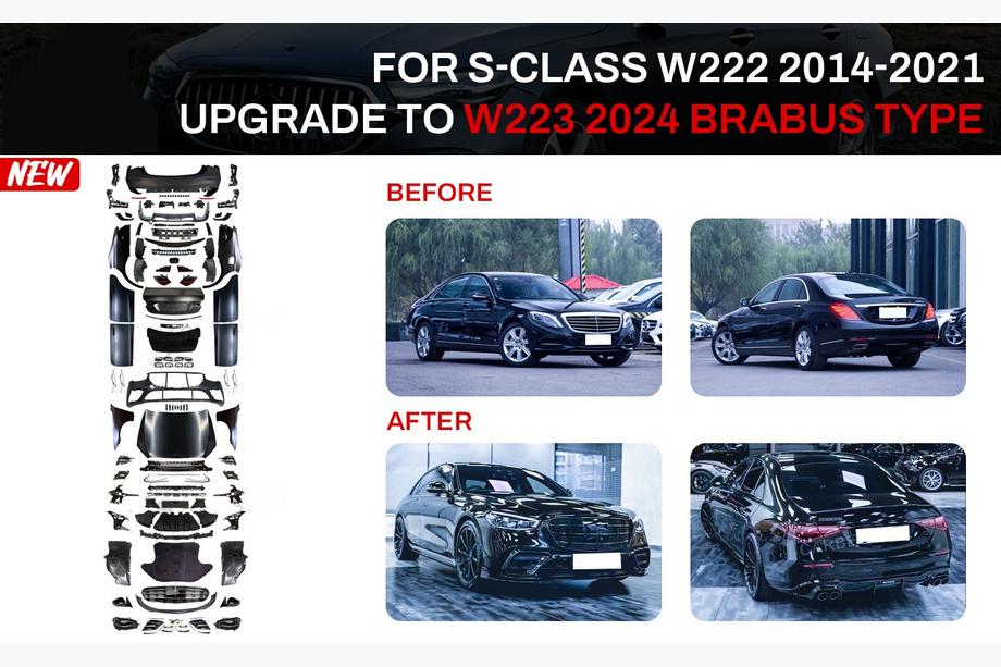 Mercedes S-class W222 2013–2022 Faceliftový kit pre W223 BRB (s kľučkami dverí a vložkami) Image