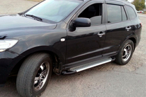 Hyundai Santa Fe 2 2006–2012 Bočné nášľapy Line (2 ks, hliník) fotografia 1