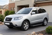 Hyundai Santa Fe 2 2006–2012 Bočné nášľapy Duru (2 ks, hliník) fotografia 1