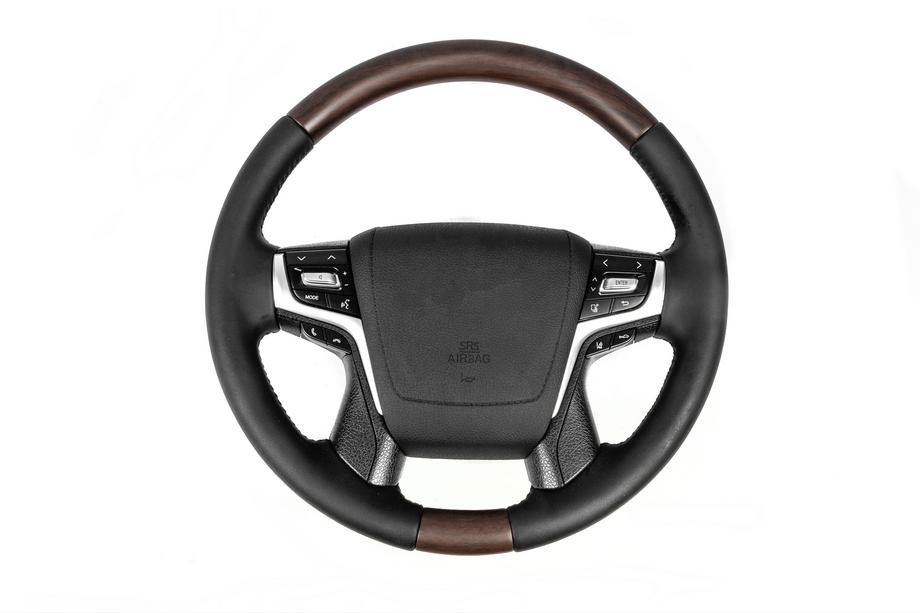 Toyota Land Cruiser Prado 150 2009–2023 Vyhrievaný volant (tmavé drevo) Image