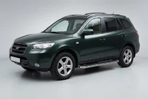 Hyundai Santa Fe 2 2006–2012 Bočné prahy Maydos V1 (2 ks, hliník ↗ nehrdzavejúca oceľ) fotografia 1
