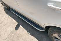 Hyundai Santa Fe 2 2006–2012 Bočné nášľapy Tayga Grey (2 ks, hliník) fotografia 4
