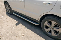 Hyundai Santa Fe 2 2006–2012 Bočné nášľapy Tayga Grey (2 ks, hliník) fotografia 6