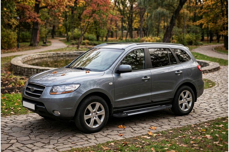 Hyundai Santa Fe 2 2006–2012 Bočné nášľapy RedLine Black (2 ks, hliník) Image