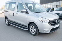 Renault Dokker 2013–2022 Bočné nášľapy Tayga Grey (2 ks, hliník) fotografia 1