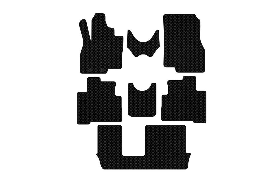 Mitsubishi Grandis 2003–2011 Gumené rohože do interiéru Carsuit (3 rady, čierne) Image