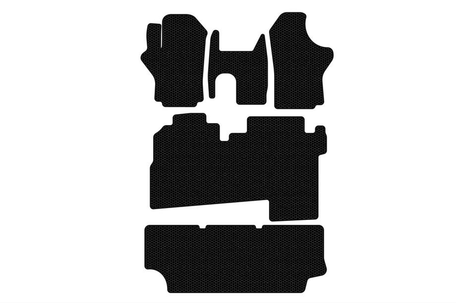 Hyundai H200, H1, Starex 1998–2007 Gumové rohože do interiéru Carsuit (2004-2007, 3 rady, 8-miestne, čierne) Fotografia 1