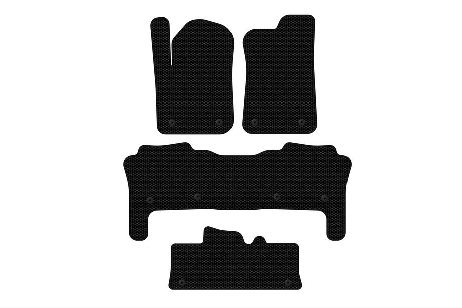 Infiniti QX56 2010–2013 Gumené rohože do interiéru Carsuit (3 rady, čierne) Fotografia 1