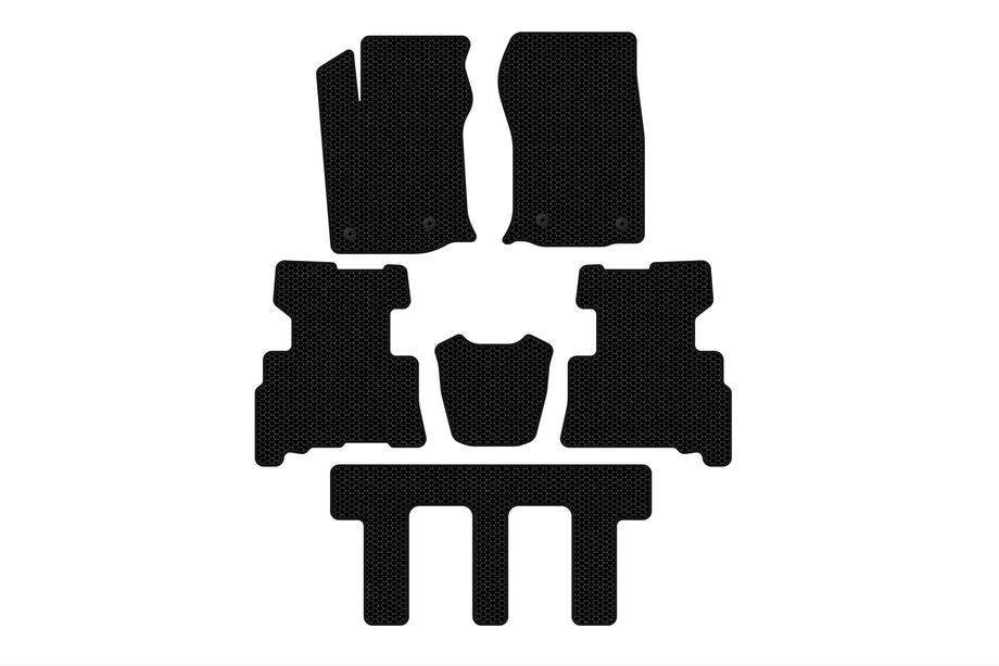 Toyota 4Runner 2009–2024 Gumové rohože Carsuit (3 rady, 2014-2024, 7-miestne, čierne) Image