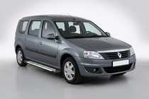 Dacia Logan MCV 2004–2014 Bočné prahy Line (2 ks, hliník) fotografia 3